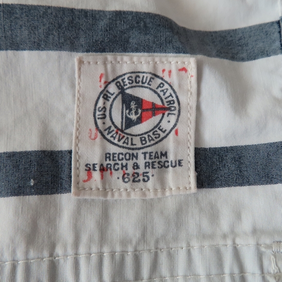 Vtg Polo Ralph Lauren Trunks 4.5” Shorts 30 USRL Ocean Patrol Blue Wht Striped - Picture 4 of 10